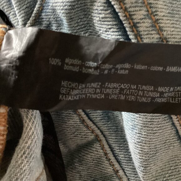 Zara Woman Premium Denim Distressed Jeans Mid-Rise Size 4 Light Wash Cotton - Picture 3 of 10